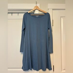 Wool& Rowena Swing Dress, Blue, Size Medium